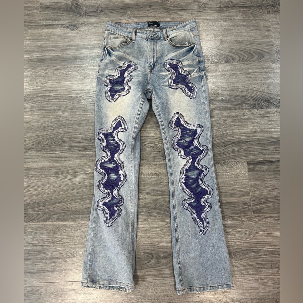 EPTM stacked jeans